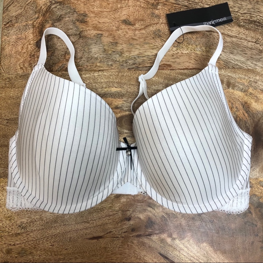 Marie Meili Nelly white Stripe Tshirt 34D Bra